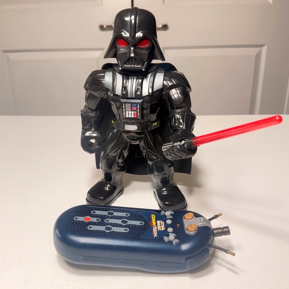 Star Wars Darth Vader 10" Figure + 1998 Episode I CommTech Reader Tested Working